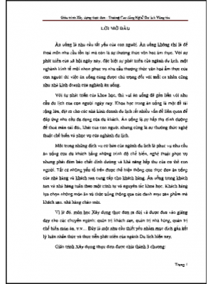 Giáo trình Xây dựng thực đơn nhà hàng