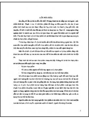 Giáo trình Vệ sinh an toàn thực phẩm 