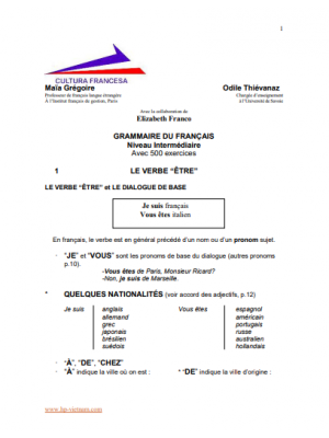 Ebook Ngữ pháp tiếng Pháp - Grammaire du francais avec 500 exercies