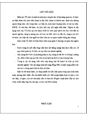 Giáo trình Cao đẳng Tổ chức sự kiện