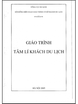 Giáo trình Tâm lý khách du lịch