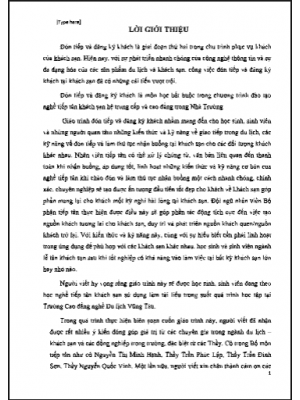Giáo trình Đón tiếp và đăng ký khách