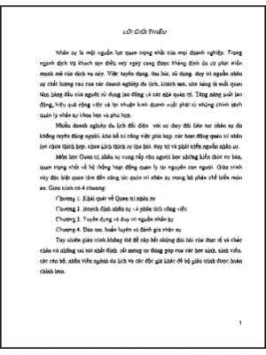 Giáo trình Quản trị nguồn nhân lực nhà bếp