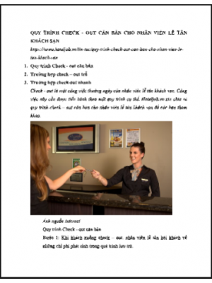 Trả buồng và thanh toán 01