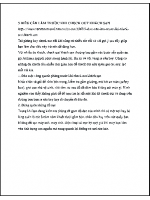 Trả buồng và thanh toán 03