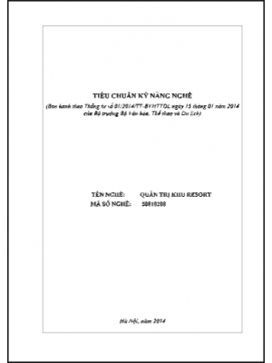 Quản trị khu Resort